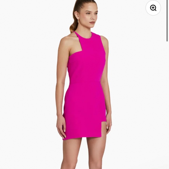 Amanda Uprichard Briggs Dress Dark Hot Pink - Picture 3 of 3